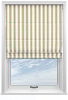 Lace Stripes, Treasure - Motorised Roman Blind